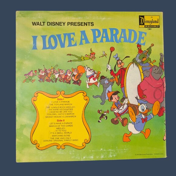 Walt Disney Presents: I Love a Parade (1974 Disneyland Records) - Picture 2 of 2